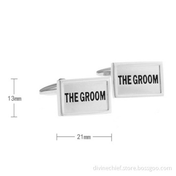 Factory Supply Wholesale Rectangle Shape Cufflinks, Luxury Shirt Cufflinks For Men
